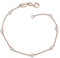 Engelsrufer Damen Armband aus rosévergoldetem Sterling Silber besetzt mit 6 Zirkonia Steinen, Karabinerverschluss, in zwei Längen verstellbar, nickelfrei, ERB-LILMOON-ZI-R
