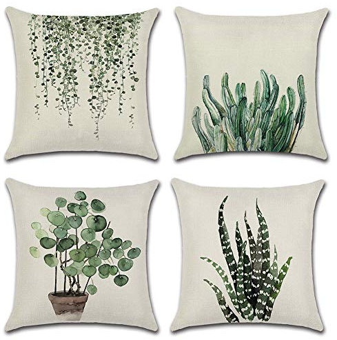 JOTOM Dekorative Kissenbezug Kissenhülle Frühling Sommer Herbst Winter für Fall Sofa Dekokissen Sofakissen Bezug Auto Home Bed Büro Cafe Garten Outdoor 45 x 45 cm 4er Set