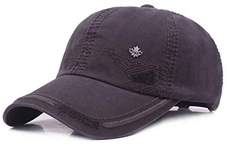 CHENNUO Vintage Basecap Herren Snapback Cap Verstellbar Outdoor Baseballkappe Sport Mütze (Grau)…