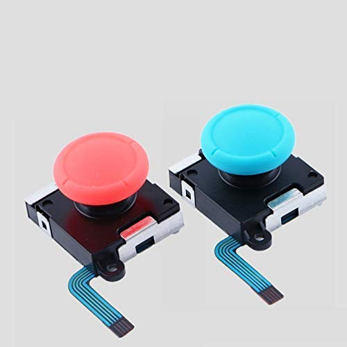 Joystick 3D analogico joystick con sensore joystick per Nintendo Switch Joy-Con, ricambio (blu + rosso)