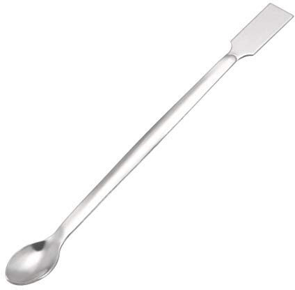 Lab Reactive Sample Spoon 2 in 1 Double Head Stainless Steel Laboratory Mixing Spatula 150 mm 2 Pieces