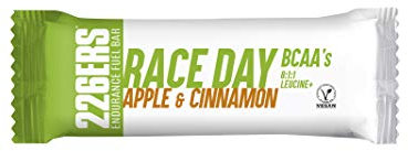 226ERS Race Day Bars, Barrita Energética Veganas, Energy Bars Sin Gluten, Manzana y Canela - 1 barra x 40 g