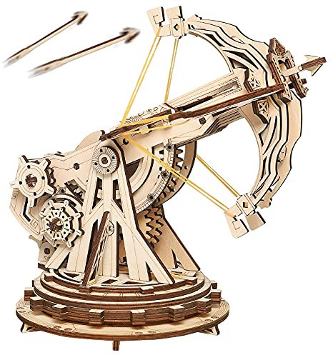 ROKR 3D Holzpuzzle für Erwachsene Kinder über 14 Jahre Holz Modellbau Geschenke 142 Teilen Mittelalterliches Belagerung, Spielzeug Medieval Siege Toy