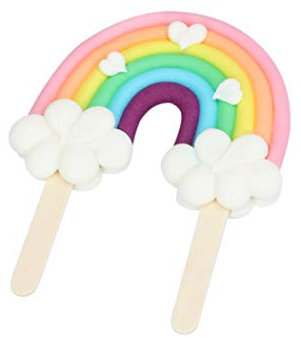Feinzucker Regenbogen Bunt Einhorn Cake Topper Einstecker Tortenfigur Pastell