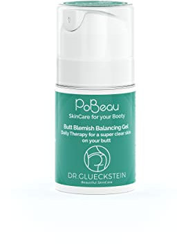 PoBeau® Butt Blemish Balancing Gel | Antimikrobielles Serum gegen Pickel & Unreinheiten am Po | 100% Vegan | Für die tägliche Pflege gegen Pickel | 50ml