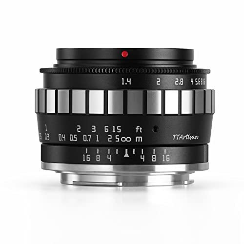 TTARTISAN 23mm F1.4 APS-C Camera Lens Wide-Angle Prime Lens Portable Lens for L Mount Suitable for Portrait Street Snapshot(L Mount/Black&Silver)