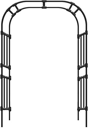 Refue Rosenbogen, stabiles Gartenbogen Rankhilfe Metallgestell Torbogen Stahlrohr 20mm schwarz beschichtet extra breit 120-320 cm (Größe : B210 x H240cm)