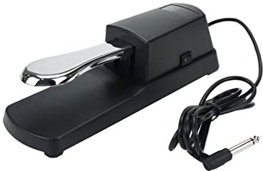 Meprotal Sustain Pedal, Keyboard Piano Pedal Universal Piano Foot Pedal with Polarity Switch Anti Slip Rubber Bottom for Most Brands Electronic Keyboards, Digital Piano MIDI Keyboards