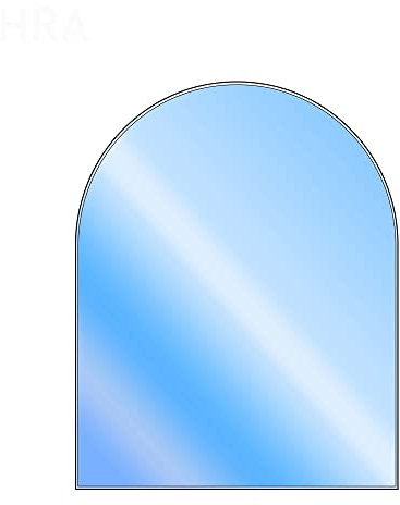 LANZZAS Bodenplatte Halbrund klein - 1000 x 1100 mm - Glasplatte | Funkenschutzplatte aus Glas