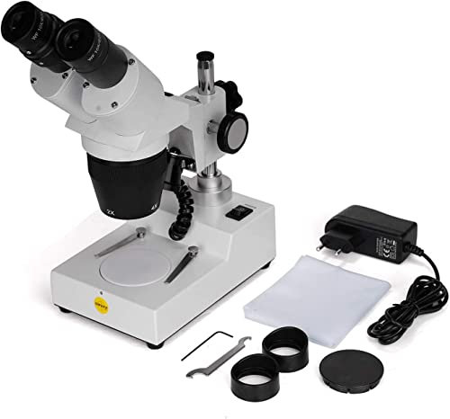 SWIFT S306-L Microscopio stereo, ingrandimento 20X/40X, microscopio stereomicroscopio binoculare girevole a 360°, da 10x e 20X, illuminazione a LED, facile da trasportare