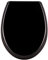 TRMLBE Toilettendeckel WC Sitz mit Absenkautomatik Toilettensitze Hochwertiger mit Quick-Release Funktion Toilettensitz Klodeckel Klobrille Toilet Seat WC Deckel, Schwarz