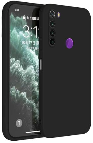 Topme Coque pour Redmi Note 8 / Note 8 2021 (6.3 inches) Etui Housse, Protecteur de Peau en Silicone TPU - Le Noir