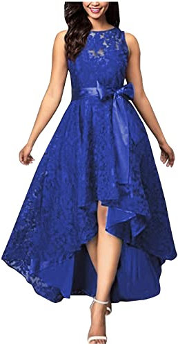 NOAGENJT Maxi Dresses for Women UK Long Sleeve Plus Size Summer Dresses for Women 2024 Prom Dresses Long for Women V-Neck Spaghetti Straps Modest Tulle Formal Evening Party Dresses Ball Blue
