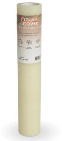 Perfect Cover Copertura Tappeto - Pellicola protettiva opaca di alta qualità e rivestimento autoadesivo - 0,60 x 60 m - Protezione efficace del pavimento per lavori di verniciatura e ristrutturazione
