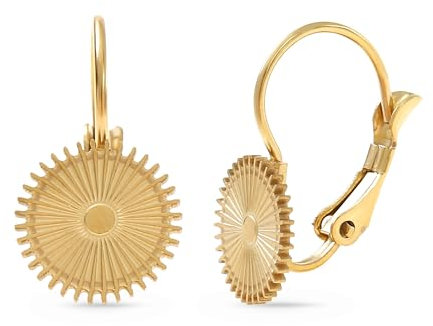 Made by Nami Goldene Ohrringe Damen mit Sonne Boho Schmuck aus Edelstahl Wasserfest für Sommer Outfits (Mandala)