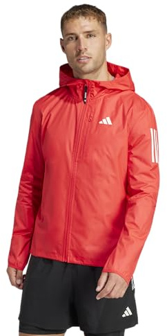 adidas Men's Own The Run Jacket Outerwear Jacket, Pure Ruby, M