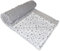 Leanbe Babydecke 50x70 cm – Kuscheldecke für Kinderwagen & Bett, doppelseitig, weich & flauschig, Baumwolle, Decke für Babys & Kleinkinder (Grau Minky-Sterne)