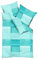 Kaeppel Edel Seersucker 2 TLG. Bettwäsche Status Türkis Quadrat Blau Farbverlauf, Größe:155x220cm Bettwäsche