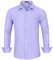 HISDERN Chemise Lilas Homme Mariage Chemise a Manches Longues Couleur Unie Style Coton à Poignets Boutonnés pour Affaires Hiver Taille M