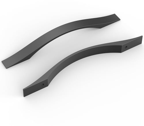 FURNIWARE Tiradores para armarios y cajones, 10 unidades, color negro, 128 mm, distancia entre orificios, tiradores de cocina, tiradores para muebles y cajones