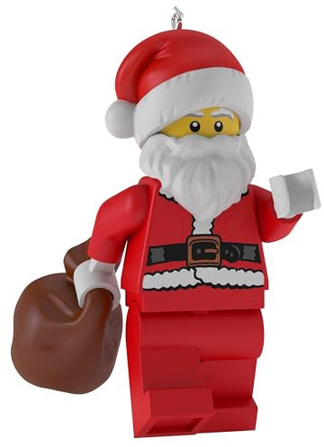 Hallmark Jolly Santa LEGO Keepsake Ornament, LEGO Tree Decoration, Resin Hanging Ornament, Hanging Ornament, Gifts for Christmas