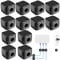 ZYNERY 12 PCS Magnetic Cable Clips, Cable Holders Cable Clips Black Cable Organizers for USB Charging Cables Power Cables Audio Cables (Black)