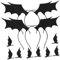 WOONEKY Fledermaus-stirnband-set 12-teilig Halloween-fledermaus-haarspangen Bequem Und Leicht Für Jungen Und Mädchen