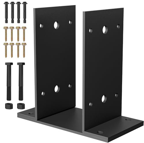 Adjustable 4x4 Post Base, Heavy-Duty Detachable Post Bracket (3 pc)