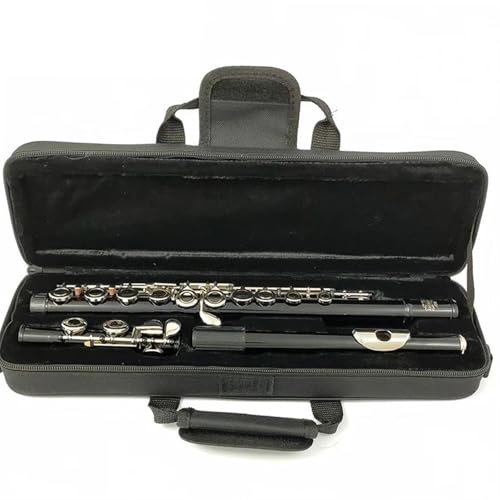 Flöjt Nybörjare Set Vernickelte Flöte Mit E-Tonart C-Tonarten Instrument 16 Enge Löcher Schwarze Flöte