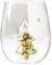 Csafyrt Wine Glass Set 3D Stemless Wine Glass With Gold Glitter Christmas Tree 400ml Christmas Glass Cup Fashionable Unique Wine Glasses