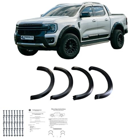 Kotflügelverbreiterungen kompatibel mit FORD Ranger T9 ab 2023 4 Tlg mit ABE TÜV