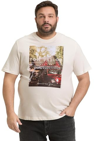 TOM TAILOR Herren Plussize Plus Size-T-Shirt mit Fotoprint