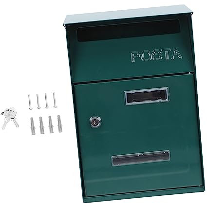 UKCOCO Metallbriefkasten Für Wandmontage Vorschlagskasten Aus Hochwertigem Metall Briefkasten Und Postkasten Mit Exquisiter Verarbeitung Und Praktischem Design