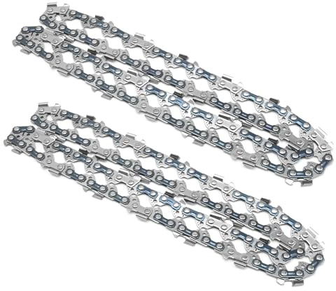 Hoypeyfiy 2 Pcs 3/8 LP Pitch 0.50 Gauge 52 DL Drive Links 14 Chainsaw Saw Chain, Replacement for DOLMAR Replacement for McCulloch Replacement for Echo