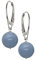 I.L.U.S Blaue Stein-Ohrringe 925 Sterling Silber-Angelit-Naturstein Ohrhänger mit großen Kugelanhängern-Edelstein-Schmuck Geschenk für Damen-Steinkristall Ohrstecker Blau Ohrschmuck Lange