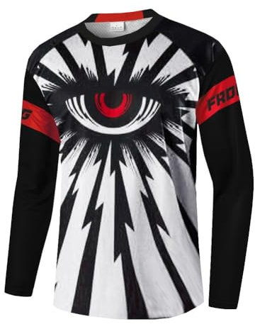UGLY FROG Men's Cycling Jersey MTB Tops,MX MTB Lightweight Materials,Breathable Material,Mountain Bike Long Sleeve Breathable Comfortable Soft Moisture Wicking