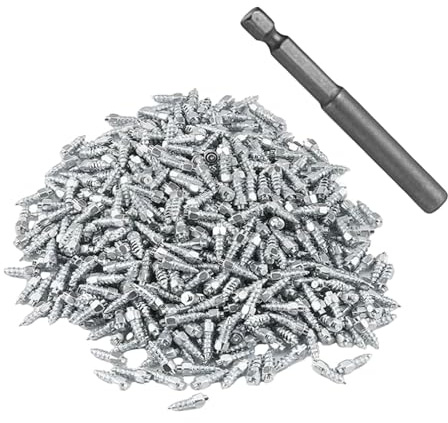 Harilla 200 Stück 12 mm Reifenspikes, Autoreifenspikes, rutschfeste Schrauben für Eis und Schnee, Autoreifenspikes, Schneespikes für Autos, Fahrräder, Laufschuhe und Fahrzeuge