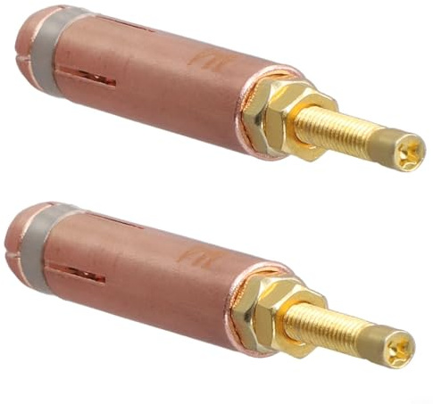 Spannzangenfutter für Kondensatorentladung, CD-Bolzen, Schweißgerät, Taschenlampe, für M3-M8 Bolzen, Kupfermaterial, 50 mm Länge, 2 Stück