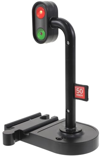 Operitacx Eisenbahnspielzeug Ampelmodell aus ABS mit LED Stopplicht Stabile Basis Lernspielset für Kleinkinder zur Eisenbahnszene und Fantasieförderung