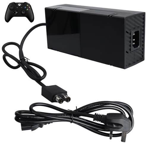 Xbox One Power Supply Charger, 100-240V Worldwide Version AC Adapter Charger Cord Replacement Kit with Power Cable, Xbox Power Brick for Worldwide Use