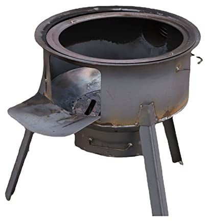 Holzofen, Multifunktionaler Eisenkohleofen, energiesparender Holzheizofen, rauchfreier Kochherd(63cm)