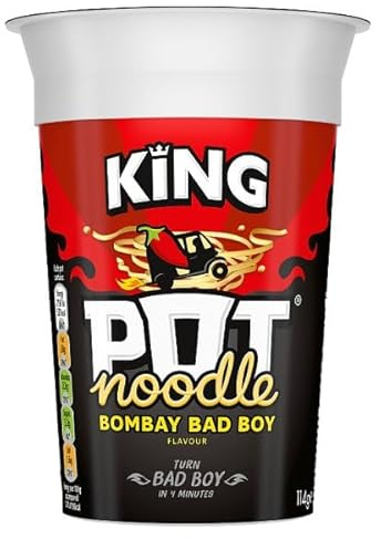 Pot Noodle Bombay Bad Boy King 114 g | Case of 12