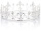 SWEETV Kristall Männer Kronen Tiara Strass Königs Krone Tiara Diadem Kopfschmuck für Feier Party, Silber