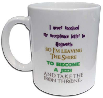 Komonee Funny Nerdy Movie Quotes White Ceramic Novelty Joke Mug Coffee Drinks Cup