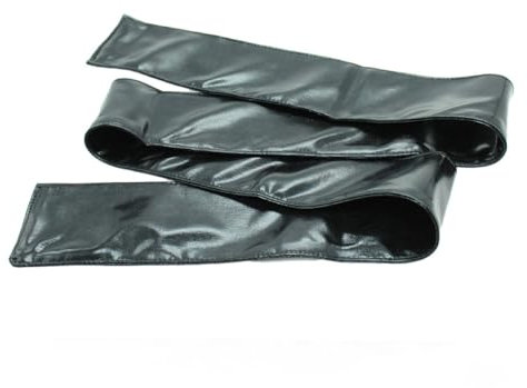 Canarea Augenbinde Handschellen Damen Herren sm Bondage Fetisch Sex Spielzeug Cosplay Für Anfänger Paare Verstellbar (Schwarz-Latex)