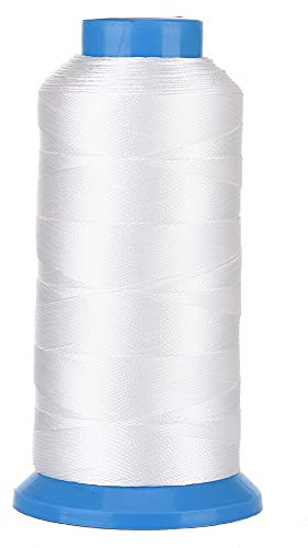 Selric [1500 Yards / 20 Farben verfügbar] UV-beständiges, hochfestes Polyester-Faden II #69 T70 Größe 210D/3 für Polstermöbel, Outdoor, Markt, Drapery, Perlen, Geldbörsen, Leder weiß