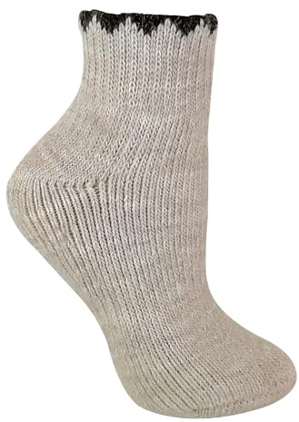Sock Snob - Damen Dick Winter Warme Kurze Alpaka Wollmischung Wandersocken für Stiefeletten