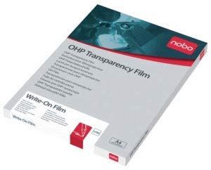 Nobo Overheadprojektor Folie für Farblaserdrucker DIN A4 PPVE=50 Stück