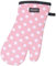 Dexam - Polka Dot Gauntlet, Blush Pink, Single Oven Glove, Thermal Layer, Cotton, Machine Washable, One Size