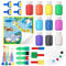 Shuttle Art Peinture au Doigt, 37 Pièces Kit de Peinture au Doigt Enfant Lavable(10 Couleurs*60ML) avec Pinceau, Tampon, Éponge, Palette, Peinture Bébé Lavable Non Toxique pour Bricolage